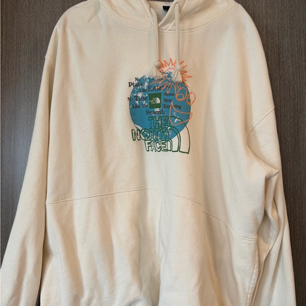 The North Face Cream Graphic Hoodie for Men